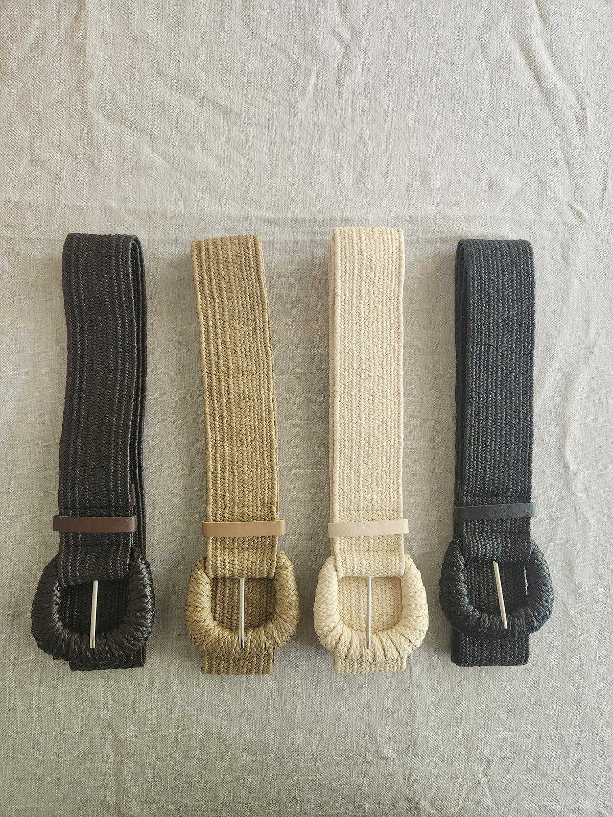 Cinturón elasticado en fibra 4 colores disponibles