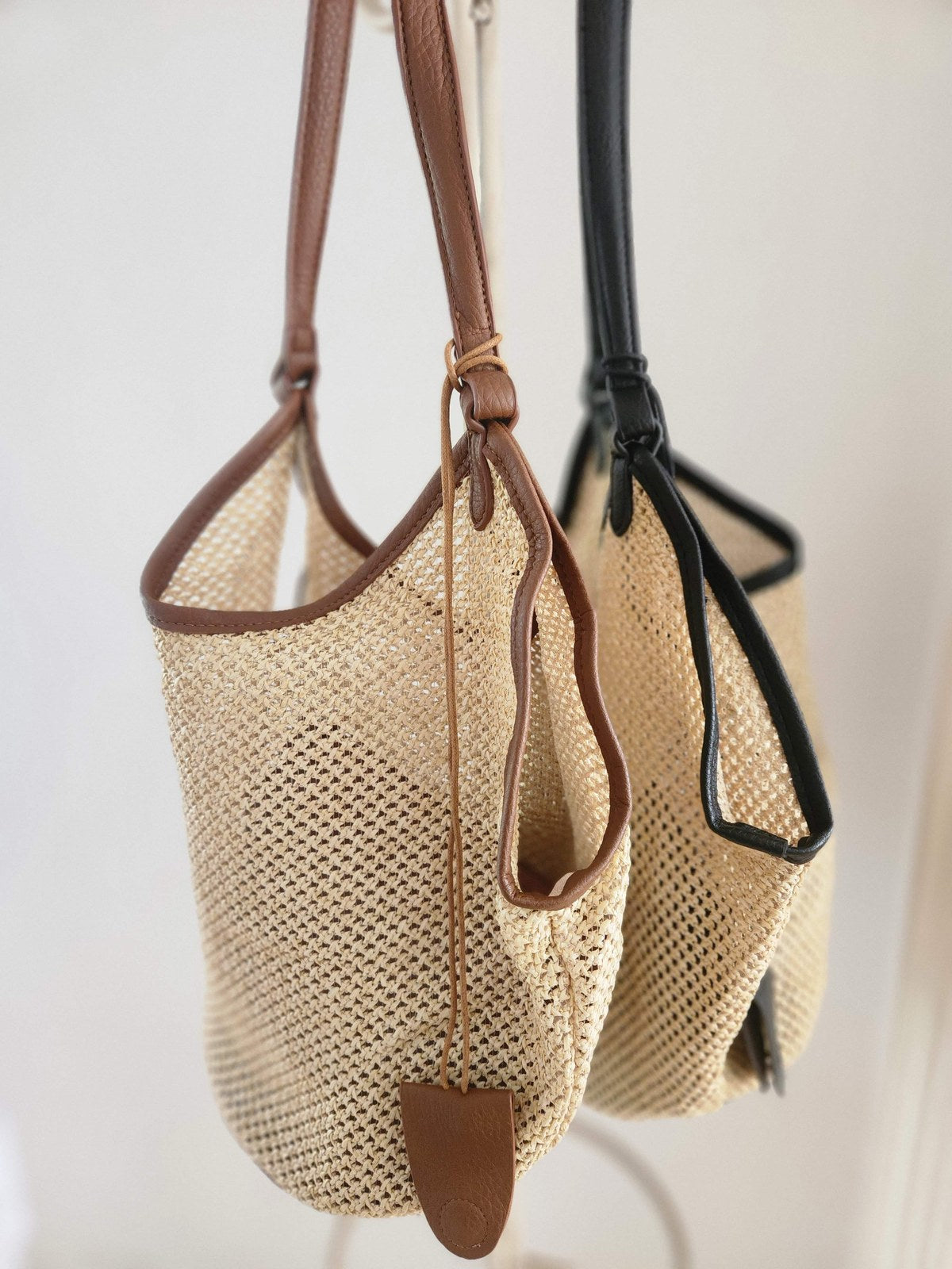 Cartera Fibra con Necesser Beige