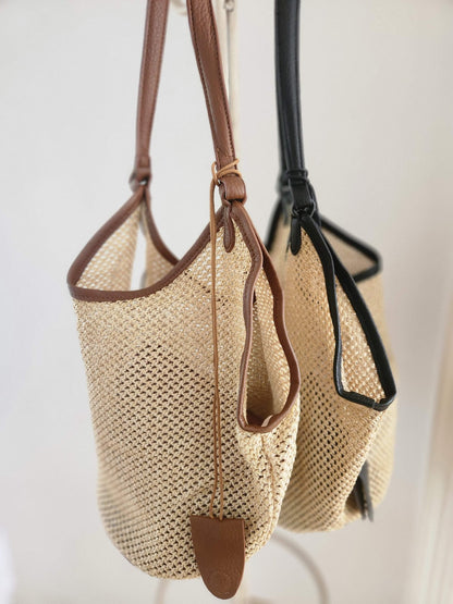 Cartera Fibra con Necesser Beige