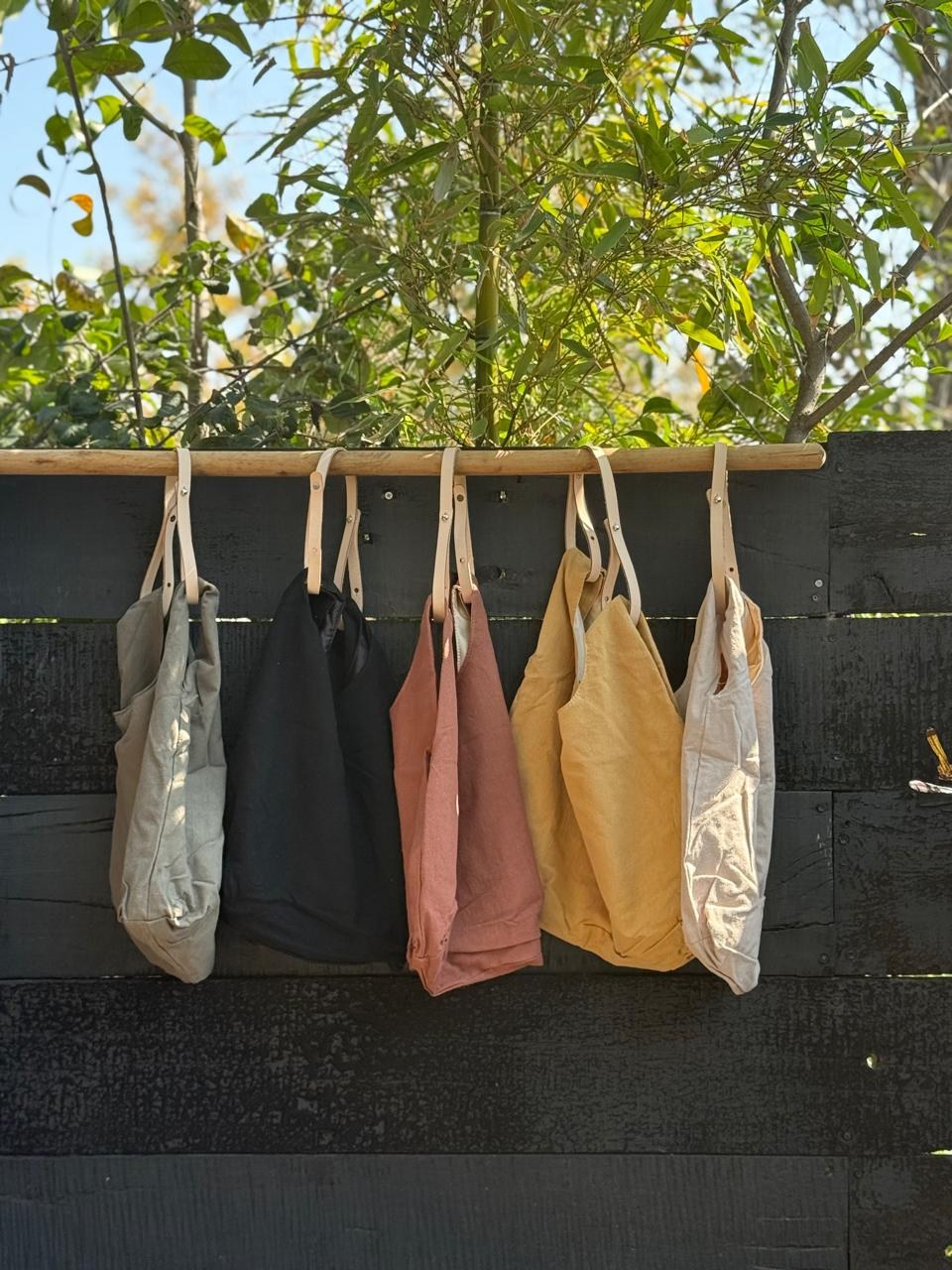 Cartera lino Beige