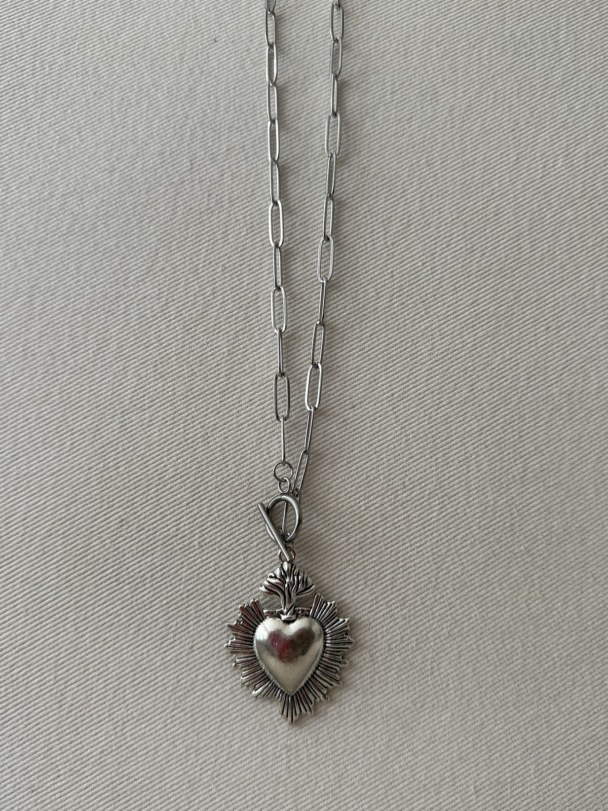collar detente cadena plateado