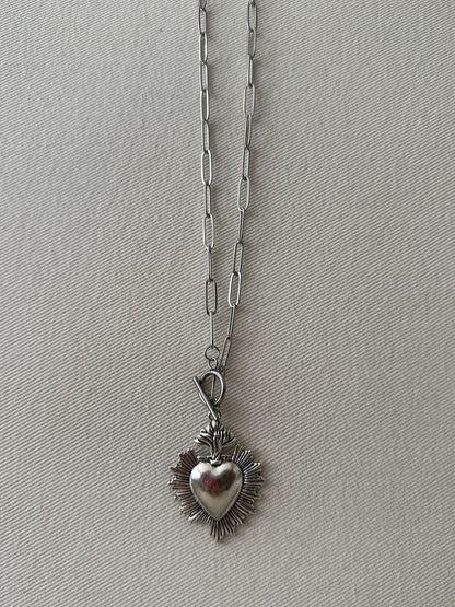 collar detente cadena plateado