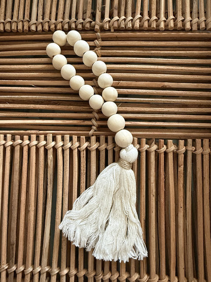 Borla madera pompón S
