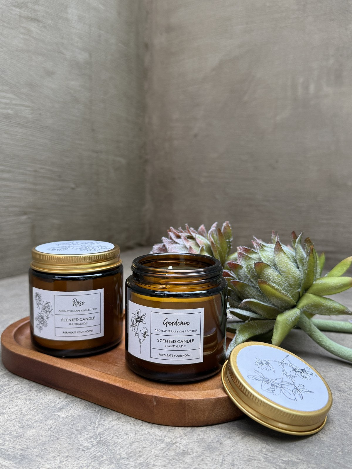 Vela tapa dorada aromática — Gardenia