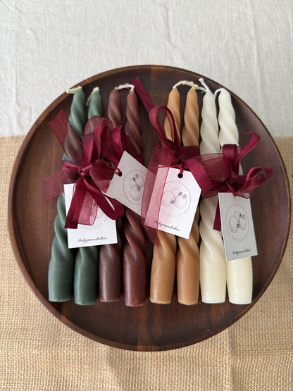 Pack 2 velas torsadas