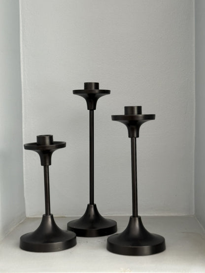 Candelabro negro fierro liso