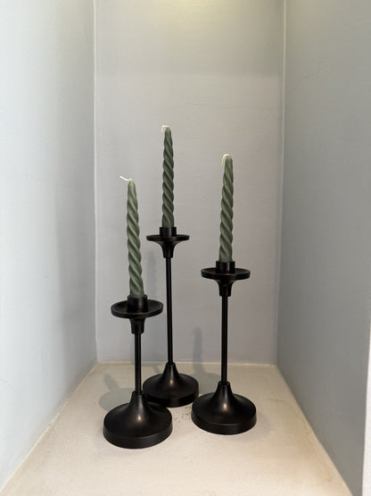 Candelabro negro fierro liso