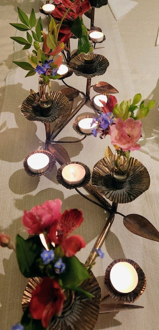 Candelabro dorado 4 velas