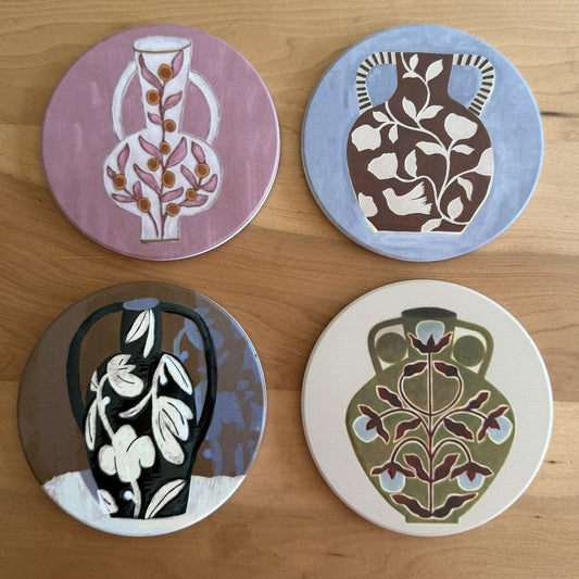 Set 4 posavasos — Jarrones